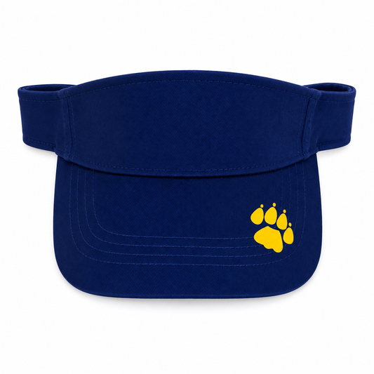 Blou visor hoed